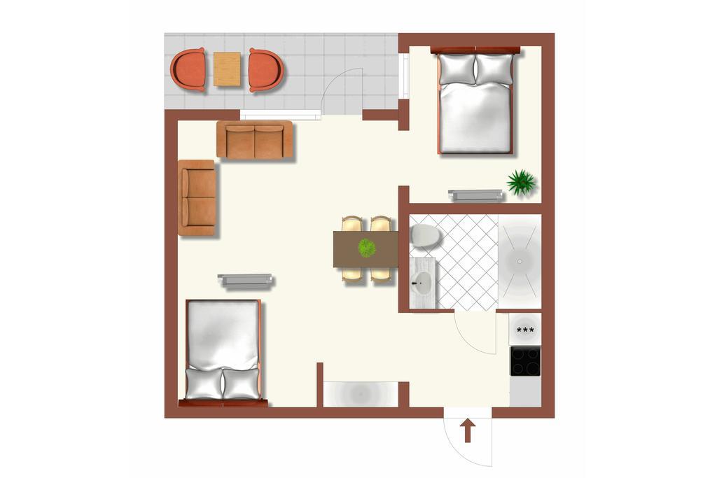 Deluxe Apartment Bécs Szoba fotó